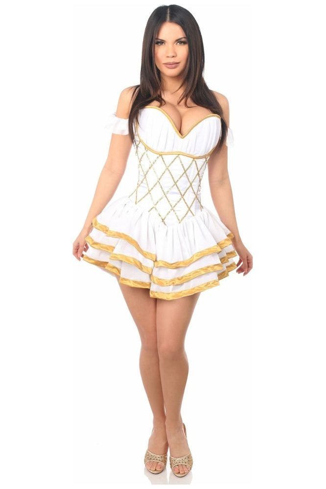 Top Drawer Steel Boned Greek Goddess Corseted Dress - Daisy Corsets