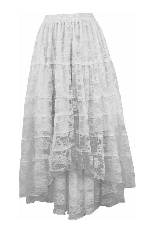 White Lace Skirt - Daisy Corsets