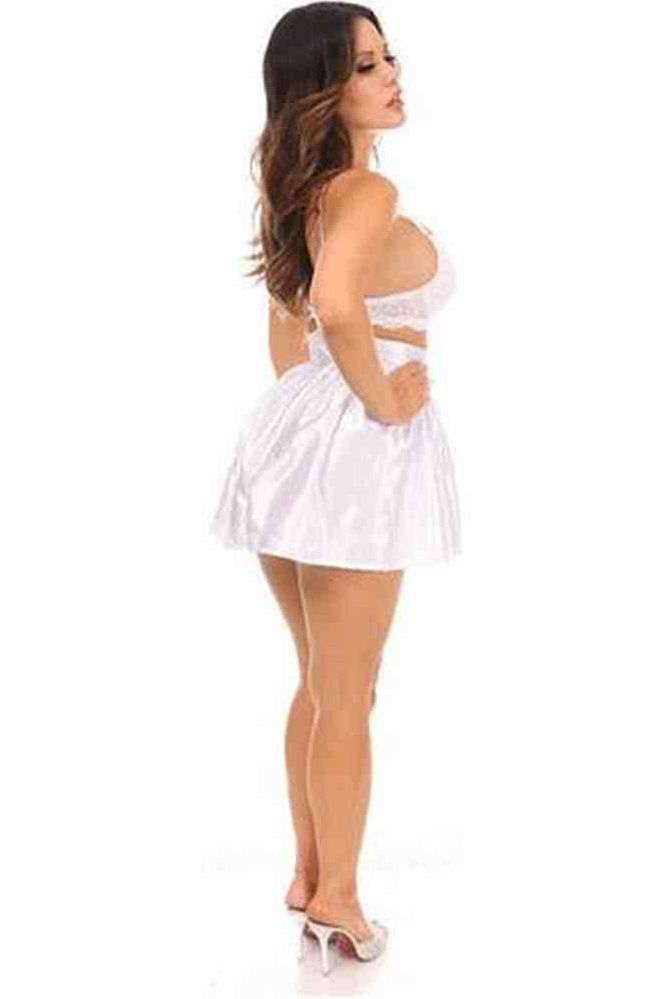 White Satin Skirt - Daisy Corsets