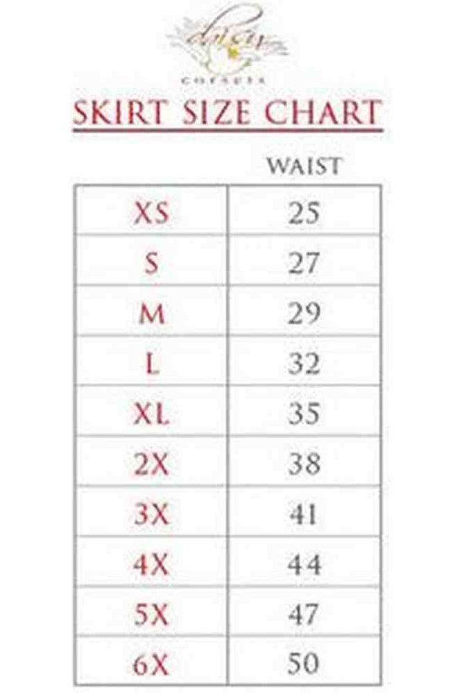 White/Black Gothic Skull Print Stretch Lycra Skirt - Daisy Corsets